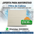 Filtro Aire Acondicionado Cabina Versa 2012-2019 March 2012-2025